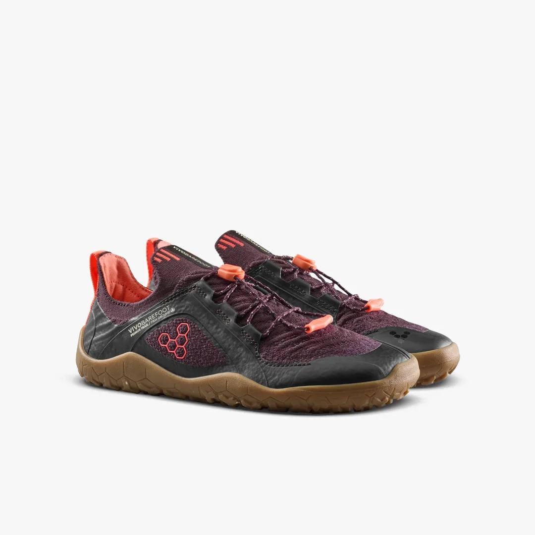 Кроссовки Vivobarefoot Primus Trail Knit FG — для подростков, тёмно-фиолетовый с красным, фото 4