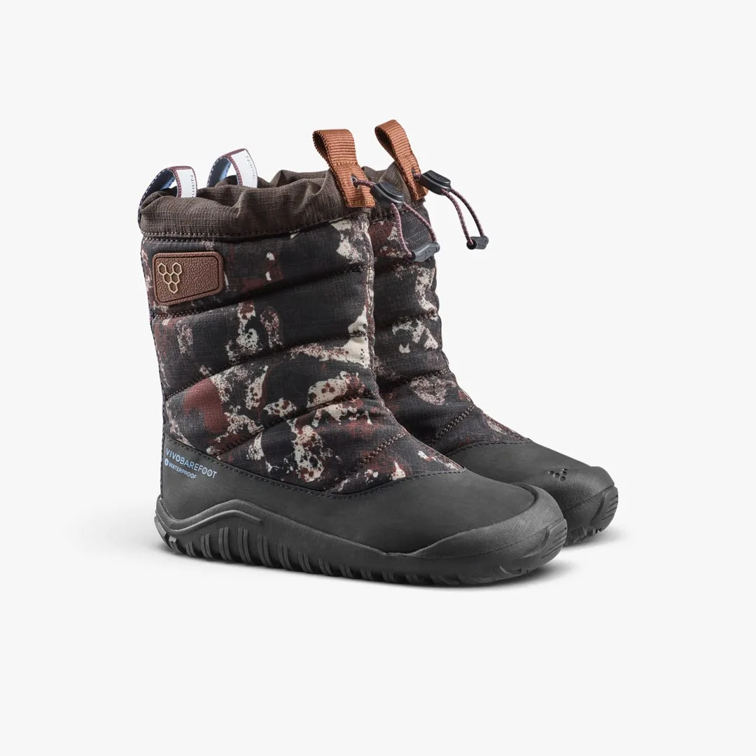 Ботинки Vivobarefoot Tracker Boot AT — для дошкольников, серо-коричневый с узором, фото 4